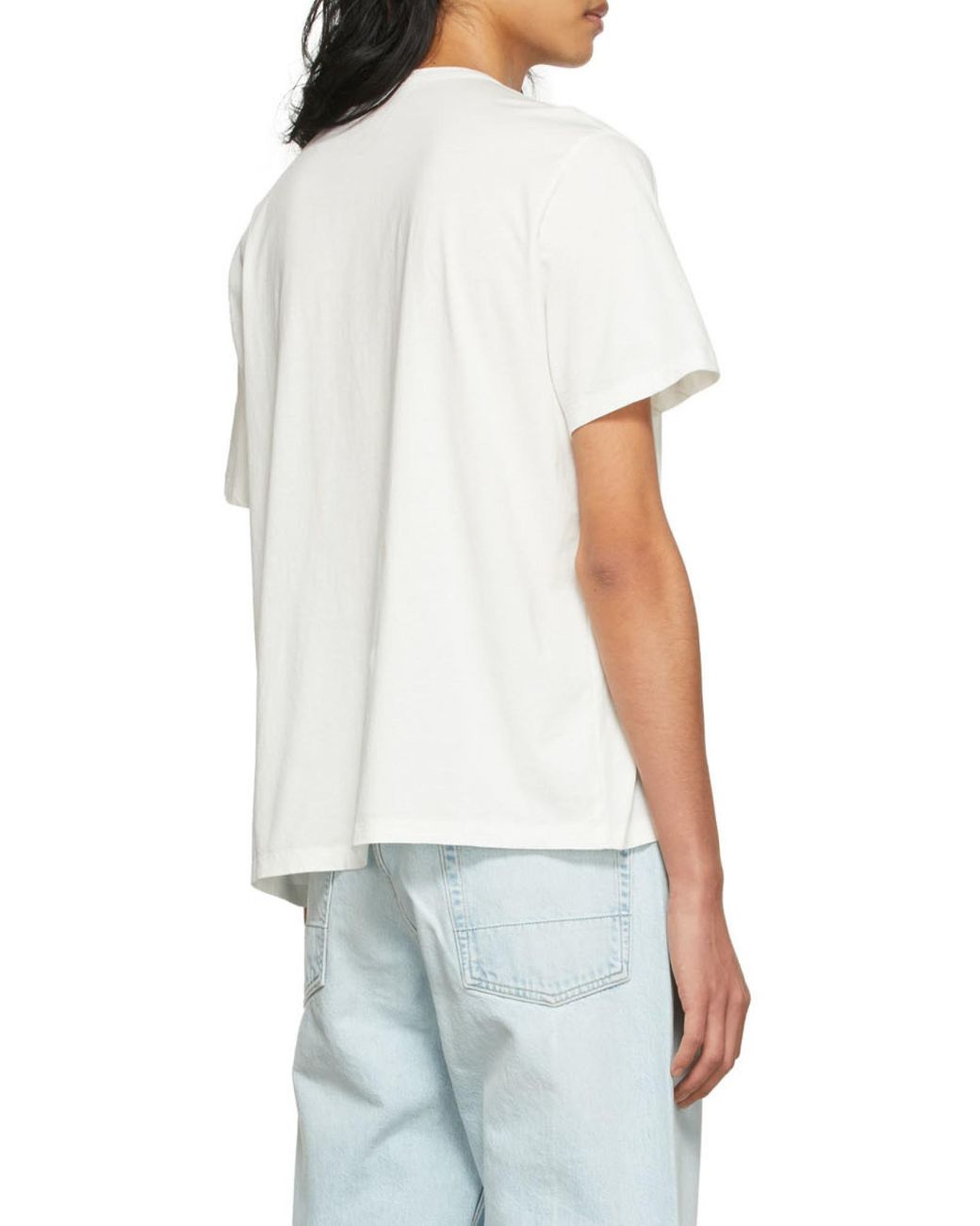 Our Legacy White New Box Crewneck Jersey T-Shirt for men