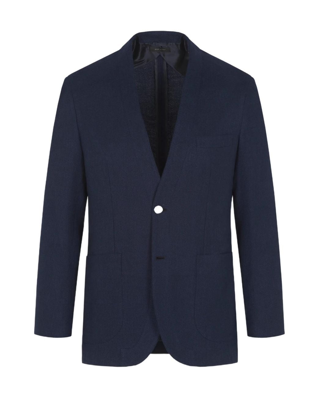 Brioni Blue Midnight Linen, Wool And Silk Jardigan for men