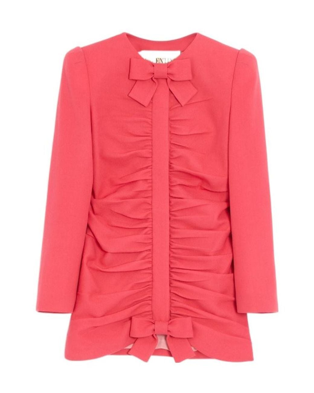 Valentino Pink Crispy Light Wool Jacket Dress