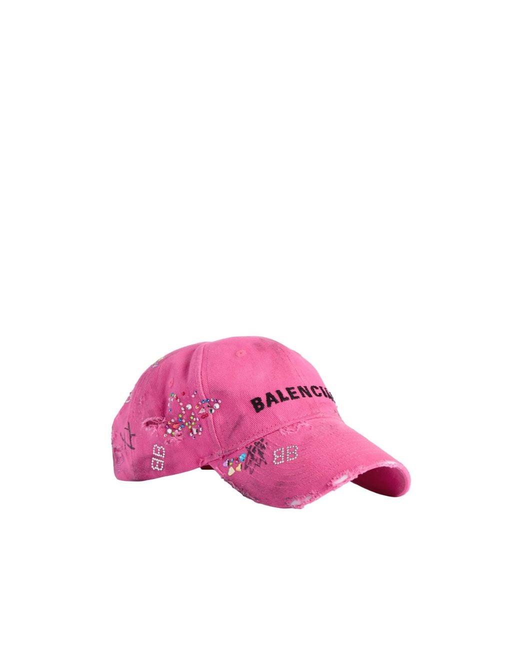 Balenciaga Pink Upcycled Cap for men