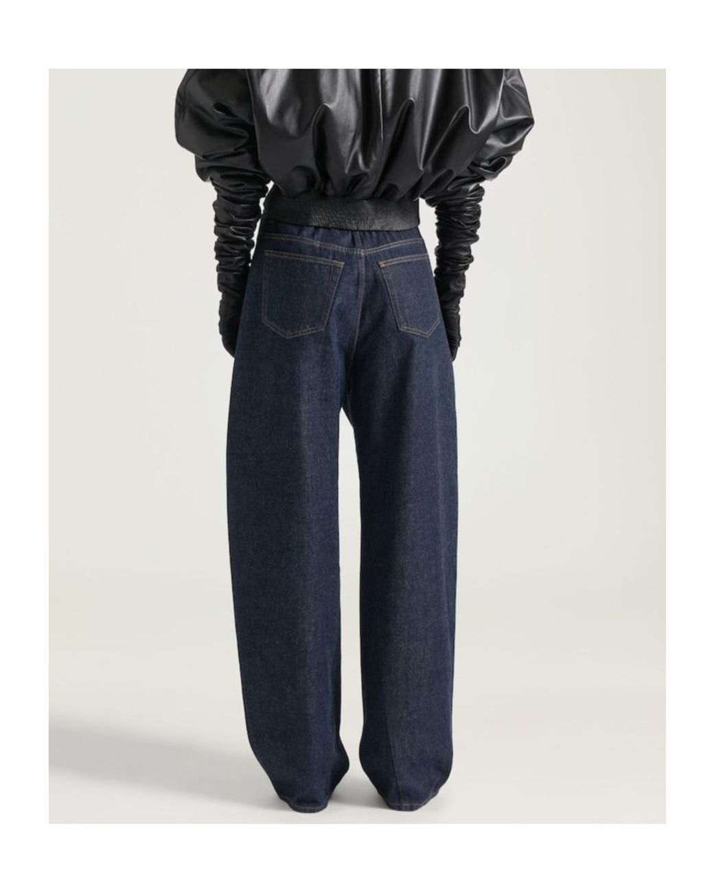 Givenchy Blue Logo Patch Cocoon-Leg Jeans