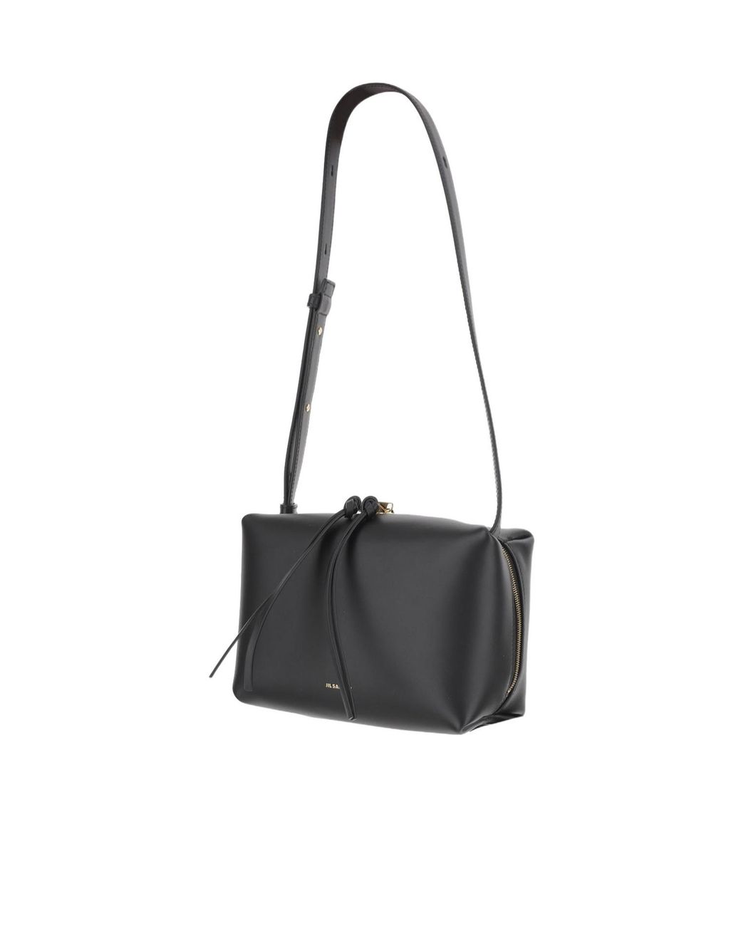Jil Sander Black Double Zipped Shoulder Bag