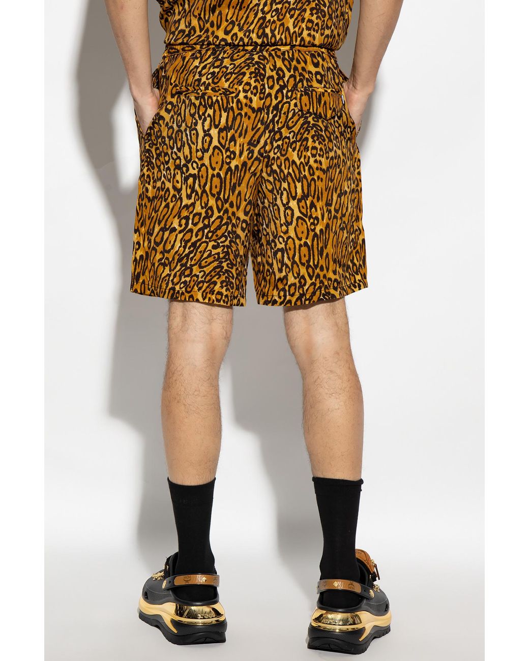 Moschino Yellow Pattern Shorts for men