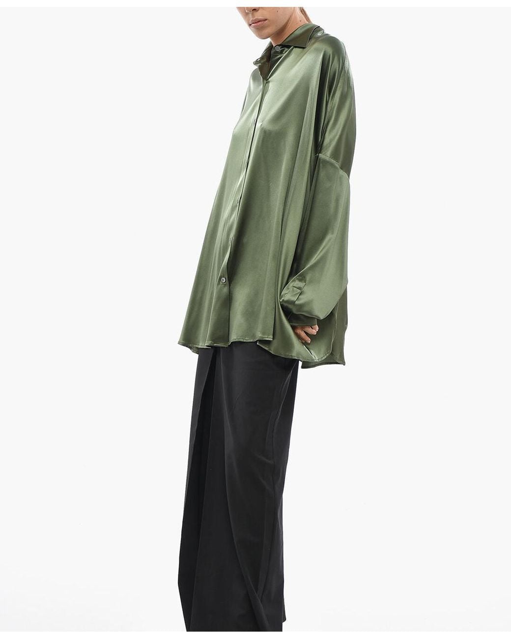 Dries Van Noten Green Oversized Shirt