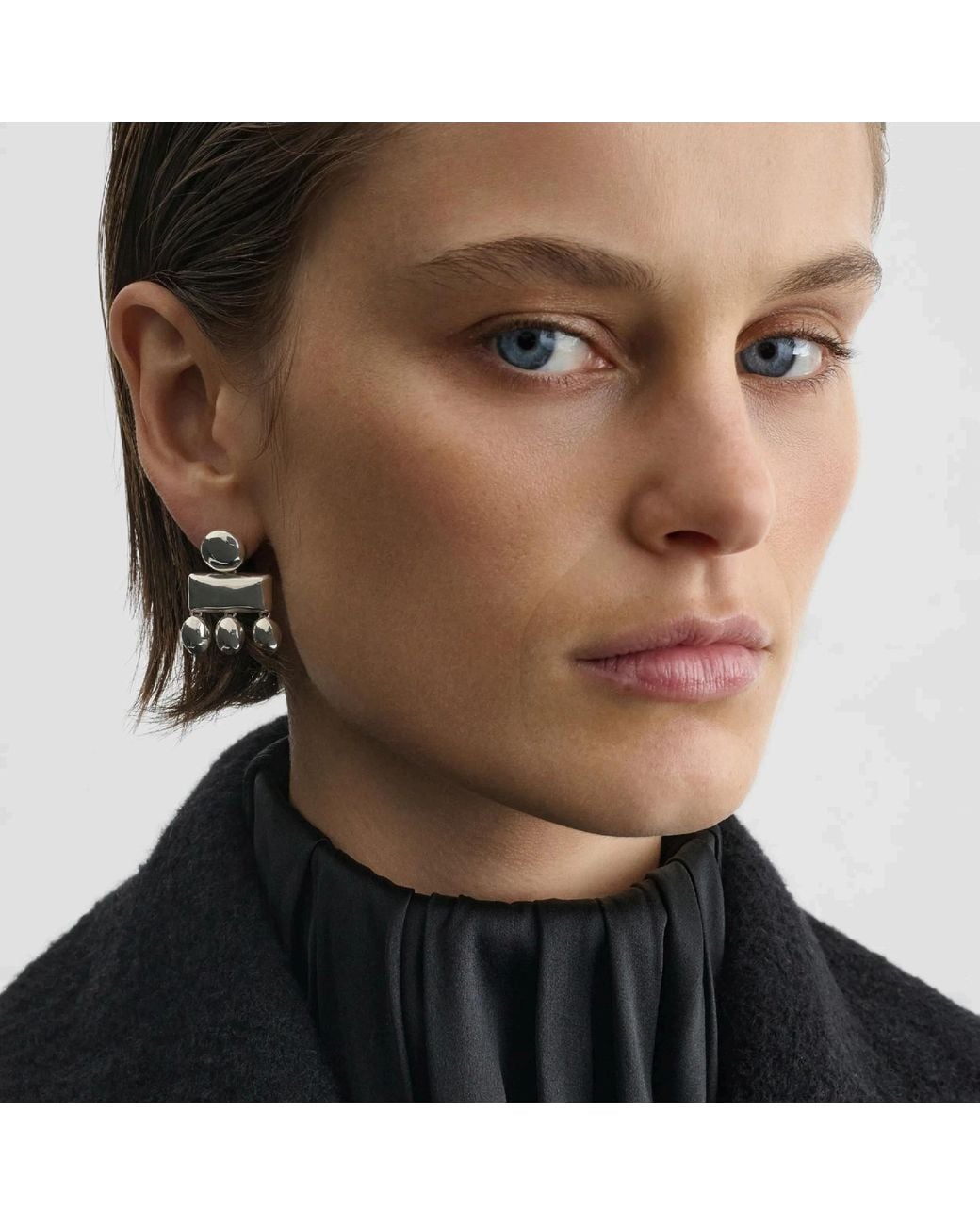 Phoebe Philo White Mini Chandelier Earrings