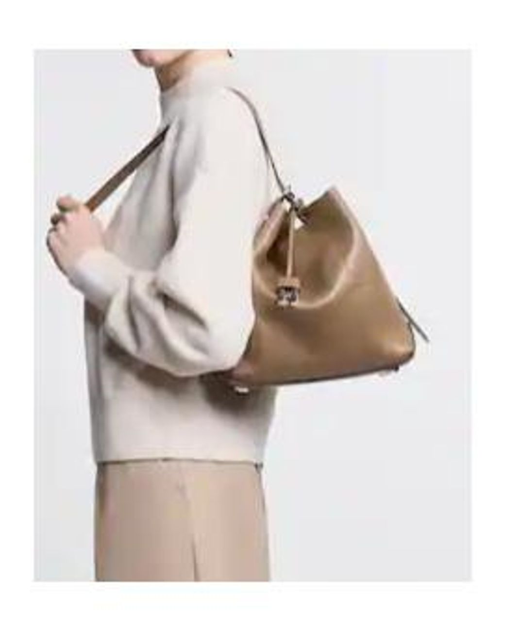 Hogan Brown Small Hocket Hobo Bag