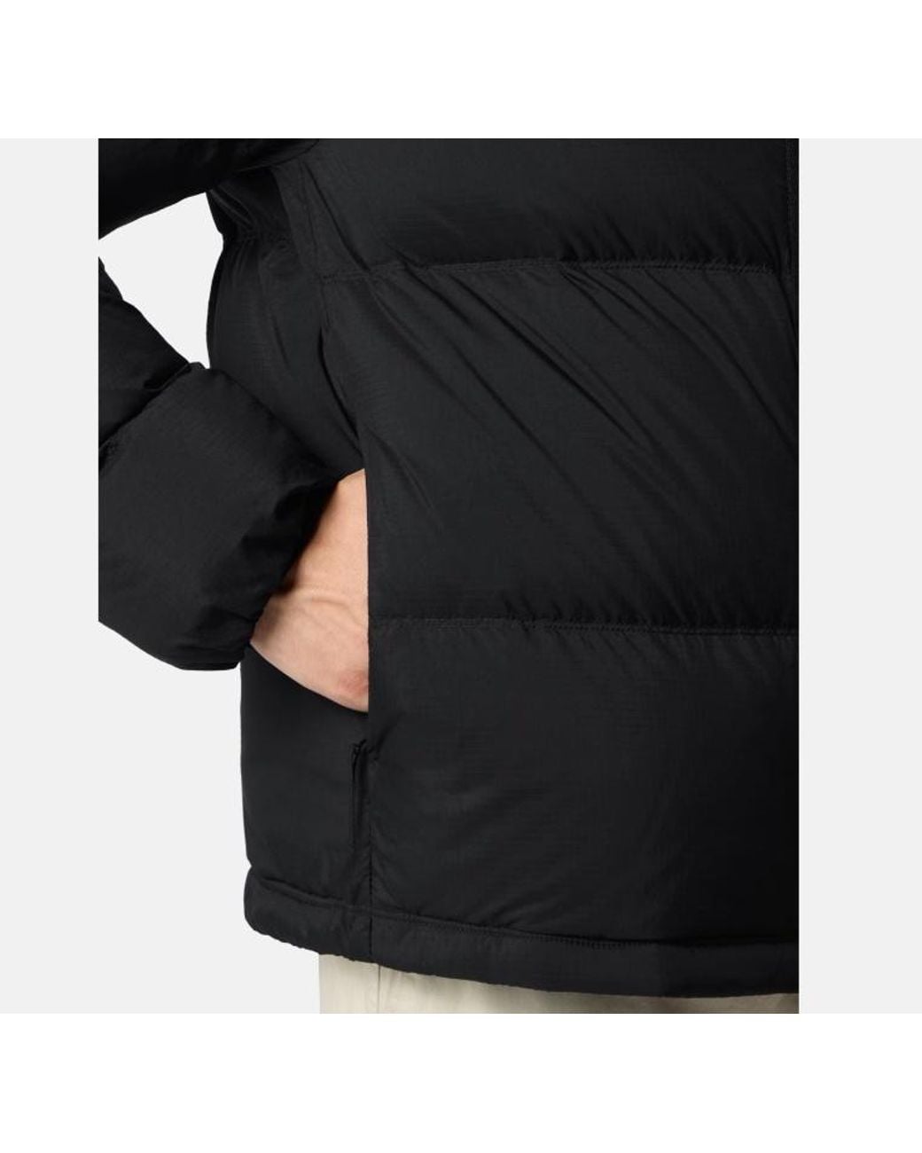Stone Island Black Hooded Puffer Down Jacket for men