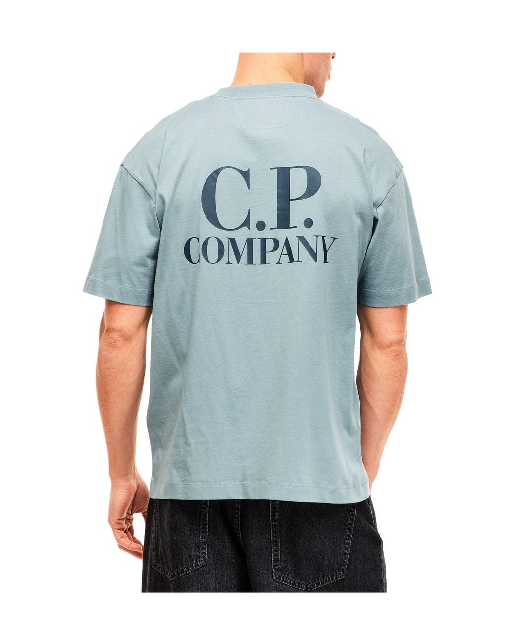 C P Company Blue Logo Tee for men