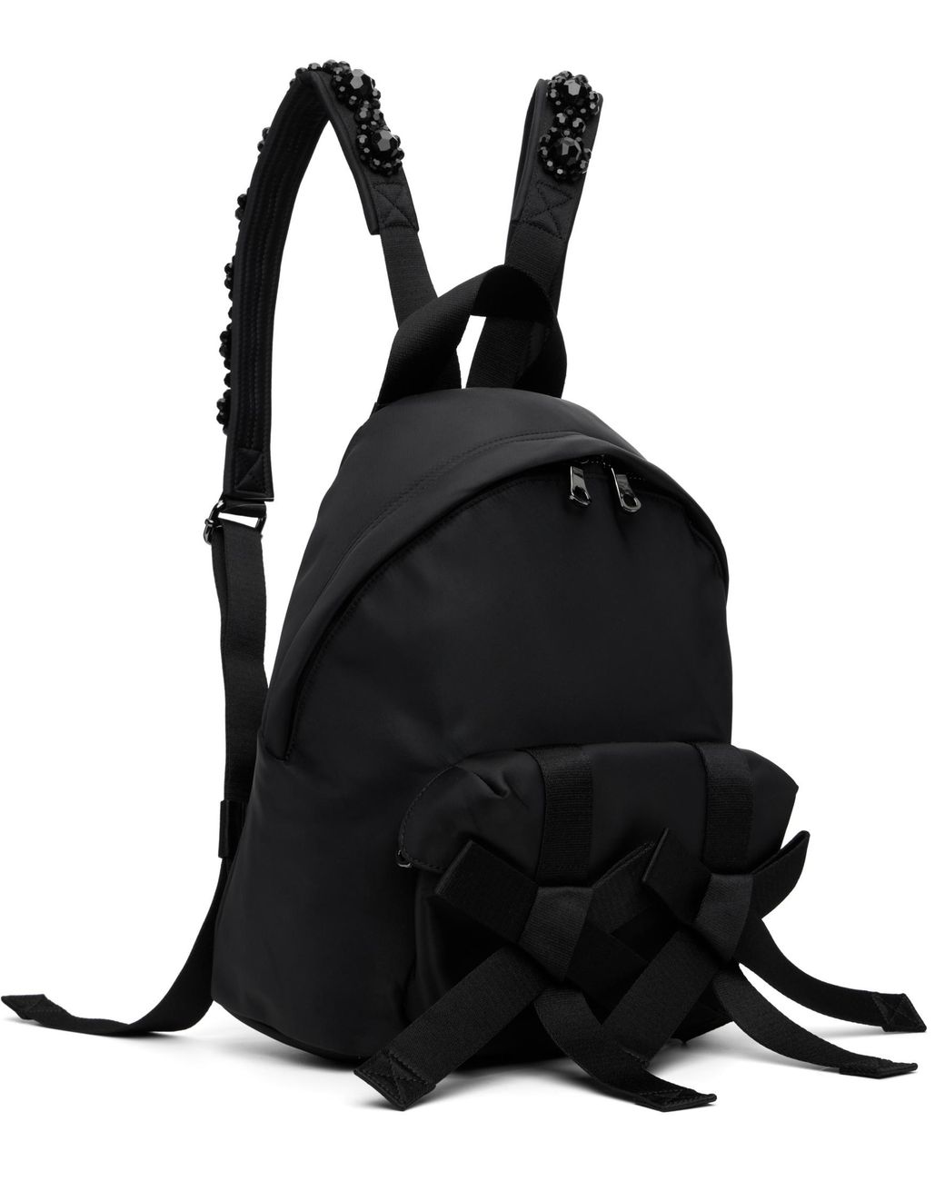 Simone Rocha Black Utility Bow Backpack