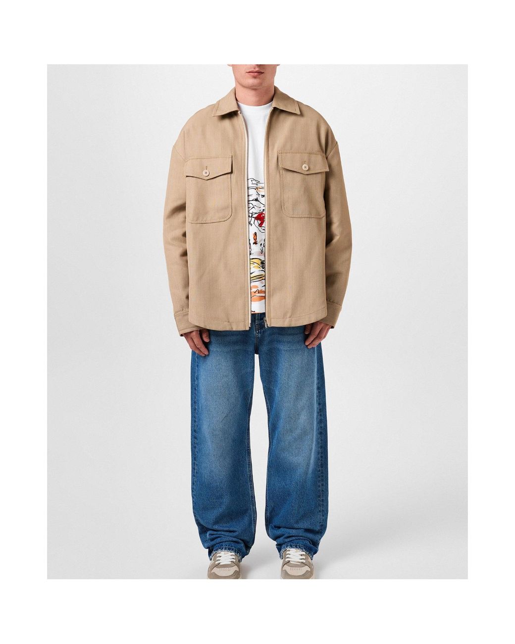 Jacquemus Natural Long Sleeve Casual Jacket for men