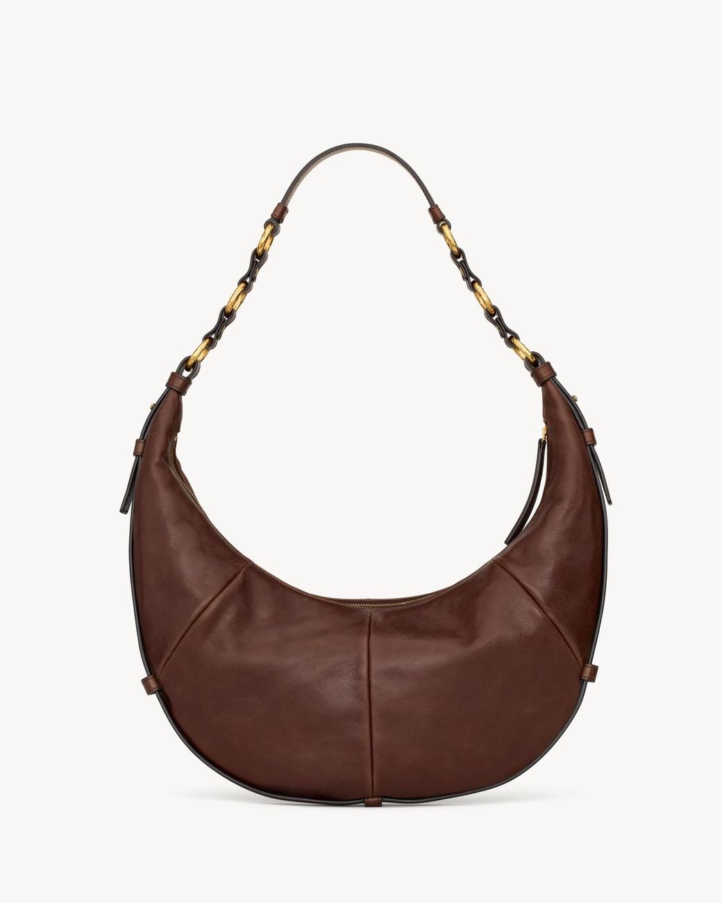 Saint Laurent Brown Saharienne Hobo Shoulder Bag