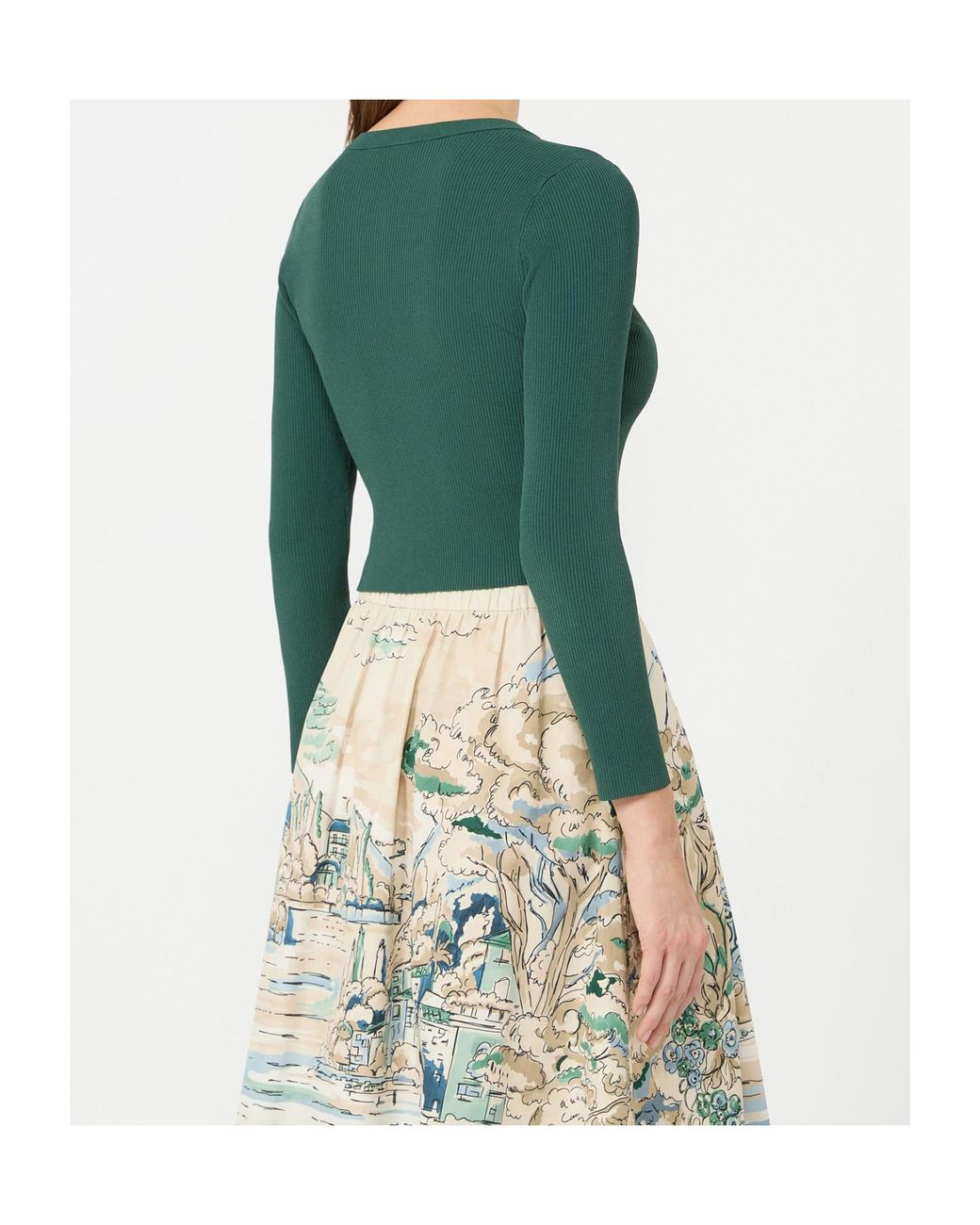 Weekend by Maxmara Green Wkdtennis Cropped Cardigan