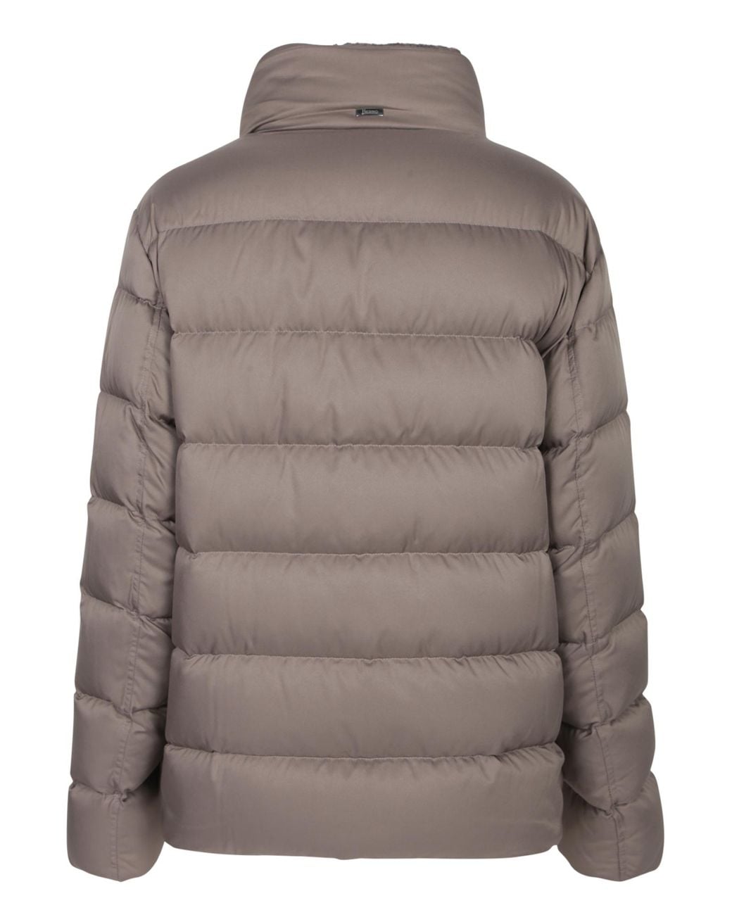 Herno Brown High-Neck Down Jacket for men