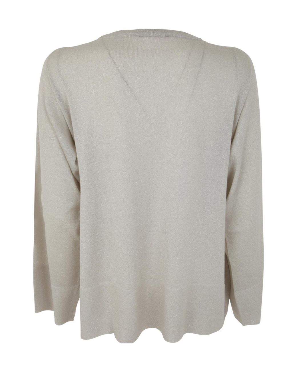 Fabiana Filippi Gray Lurex Detailed Crewneck Jumper