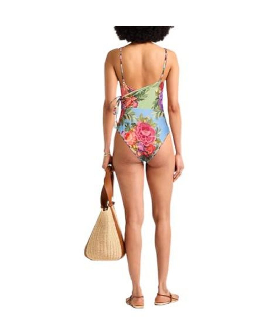 Farm Rio Red Floral Swimsuit