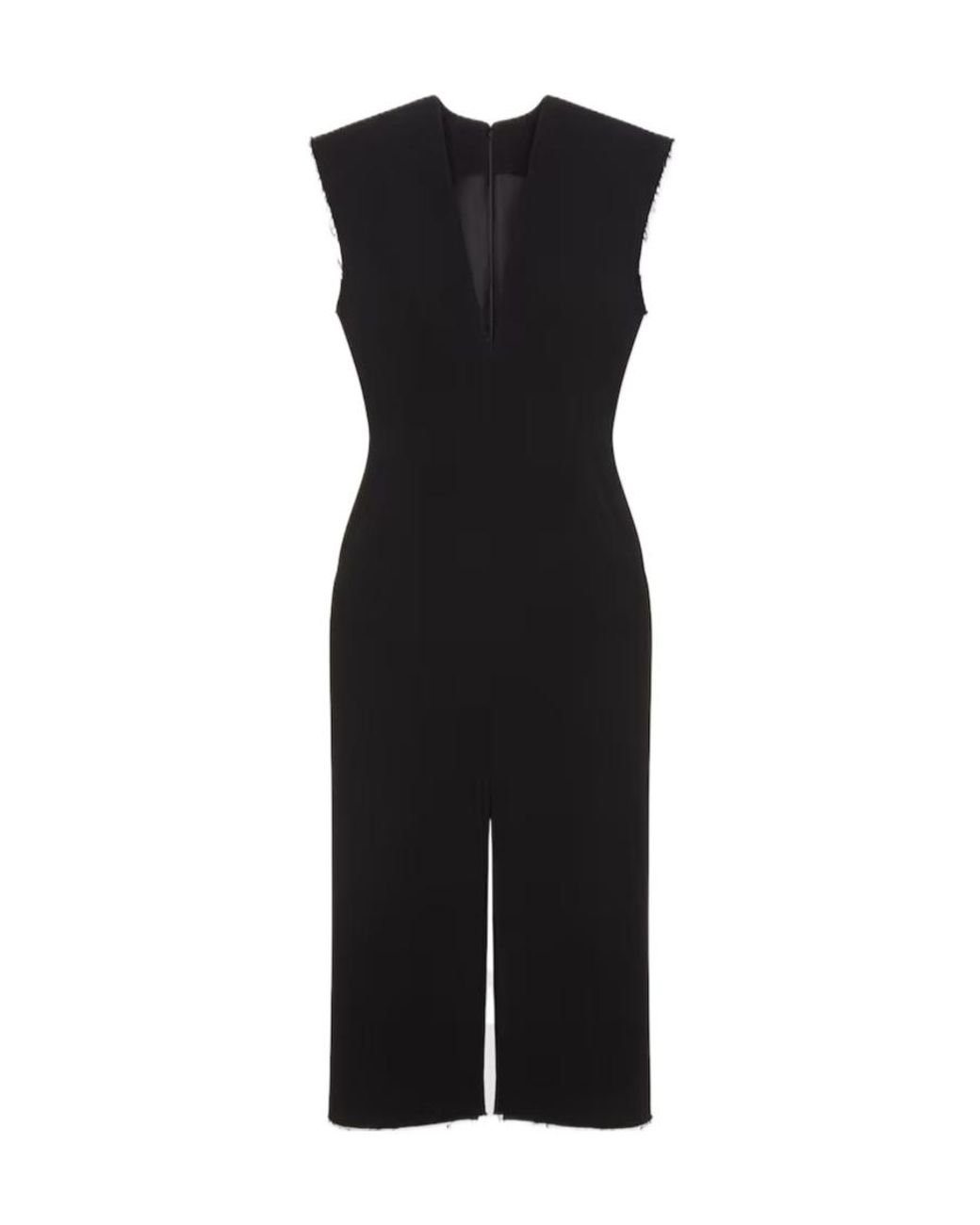 Givenchy Black V-Neck Pencil Midi Dress