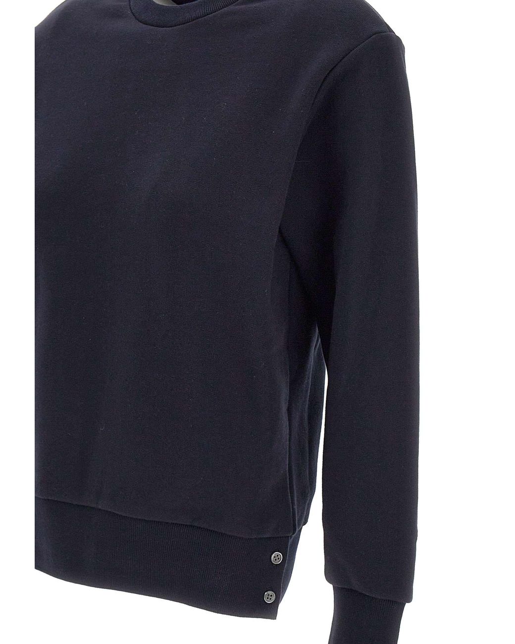 Thom Browne Blue Rwb-Striped Crewneck Sweatshirt