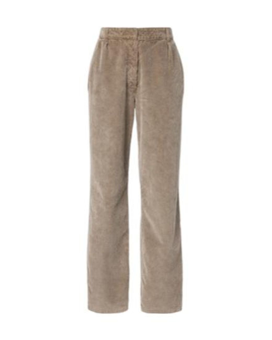 The Row Gray Adler Cotton Corduroy Wide-Leg Pants