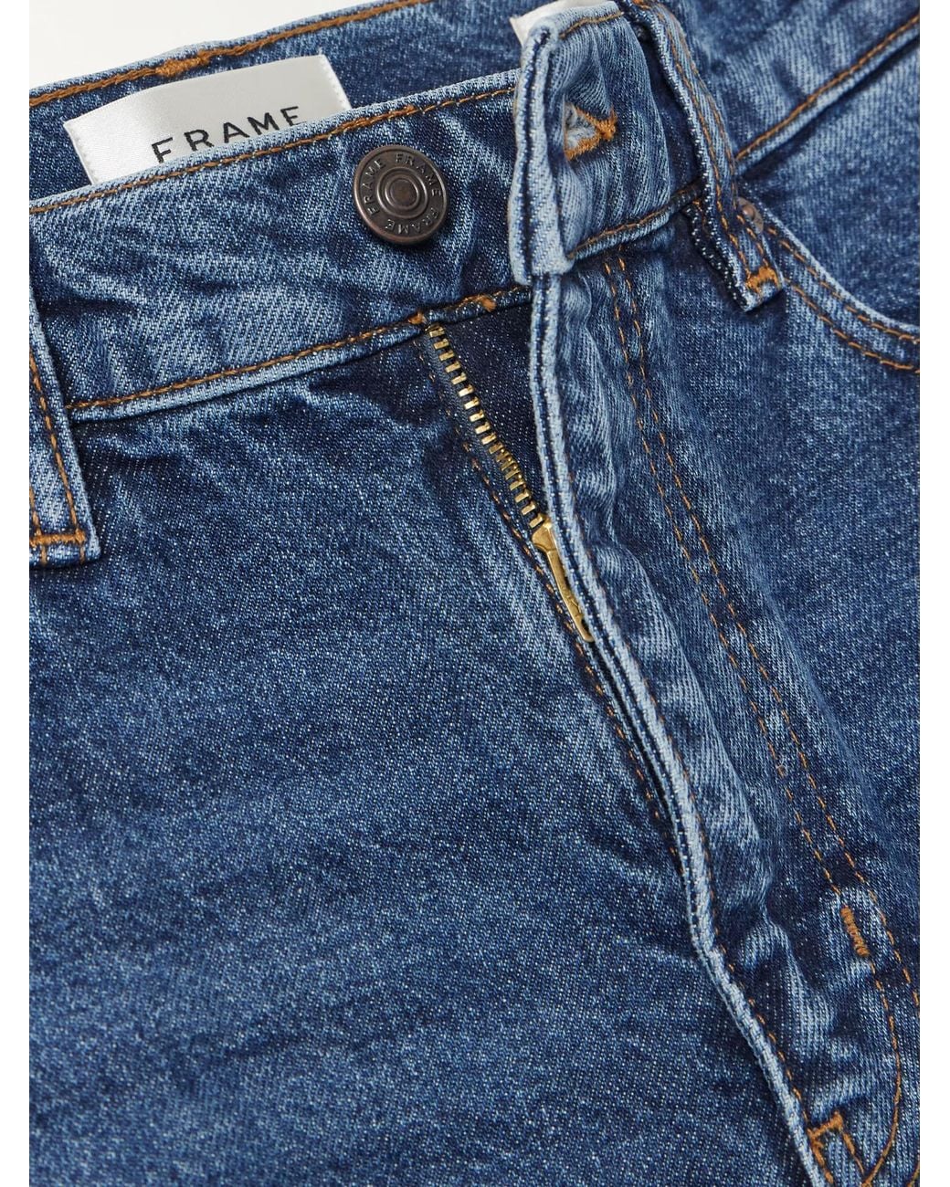 FRAME Blue The Arrow High-Rise Flared Jeans
