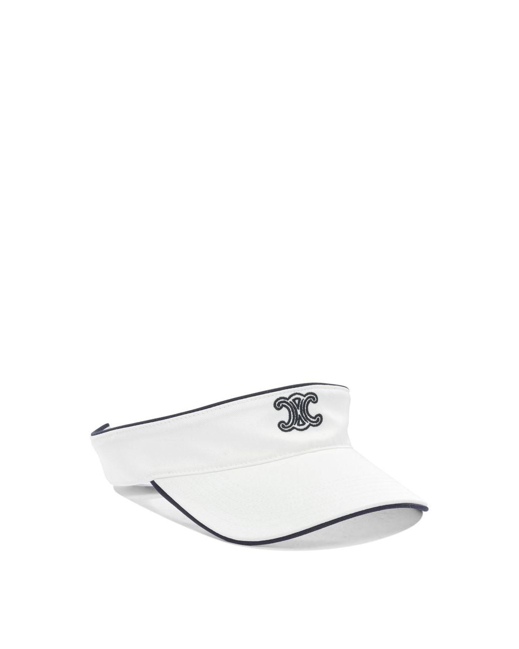 Céline White Patterned Sun Hat