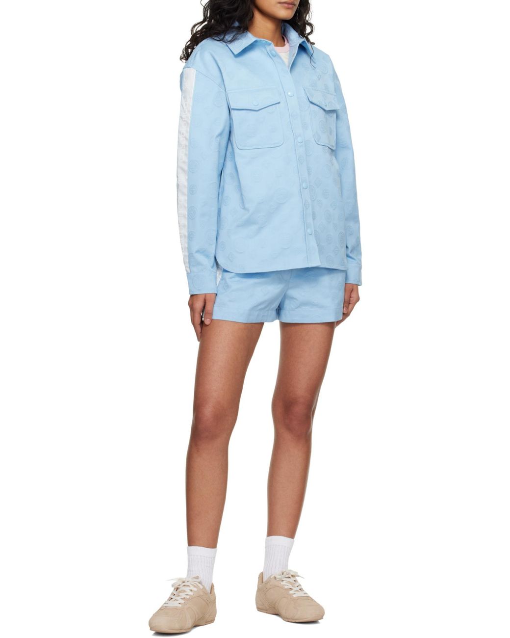 Casablanca Blue Monogram Jacquard Shirt