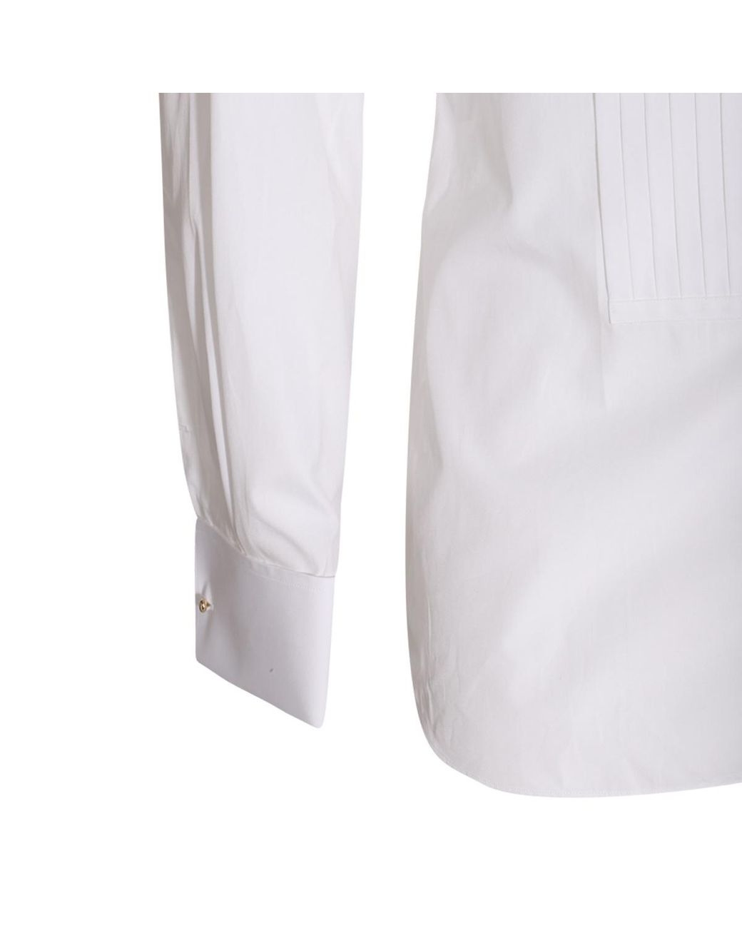 Tom Ford White Pleated Front Dress Shirt for men