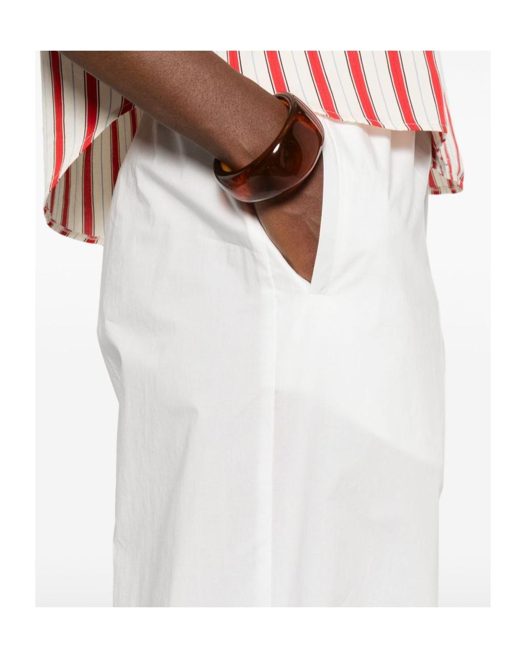 Forte_forte White Elasticated-Waistband Trousers