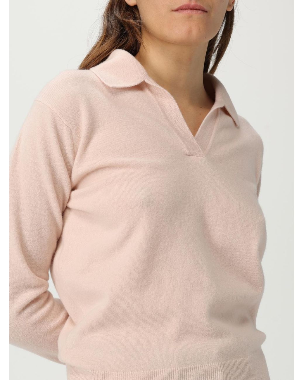Maison Margiela Pink V-Neck Knitted Jumper