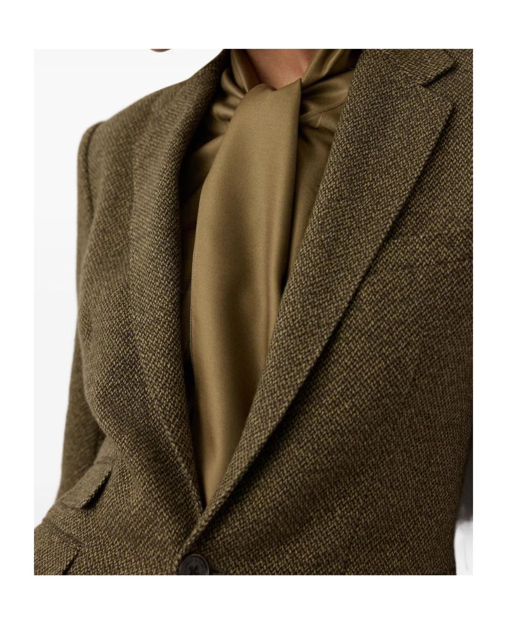 Ralph Lauren Green Parker Single-Breasted Blazer