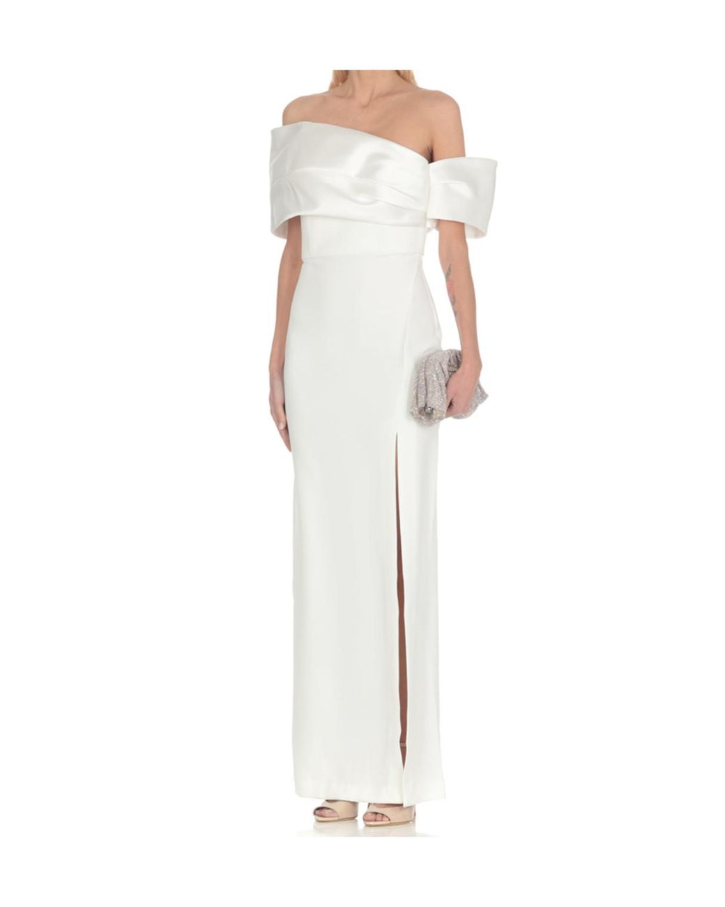 Solace London White Off Shoulder Dress