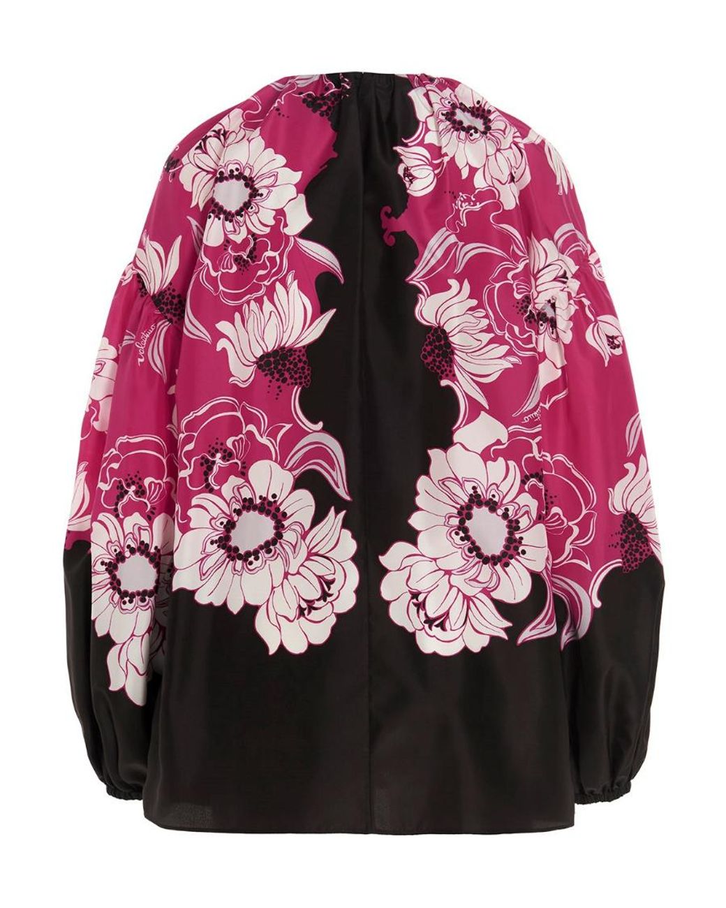 Valentino Pink Multicolored Floral Print Blouse
