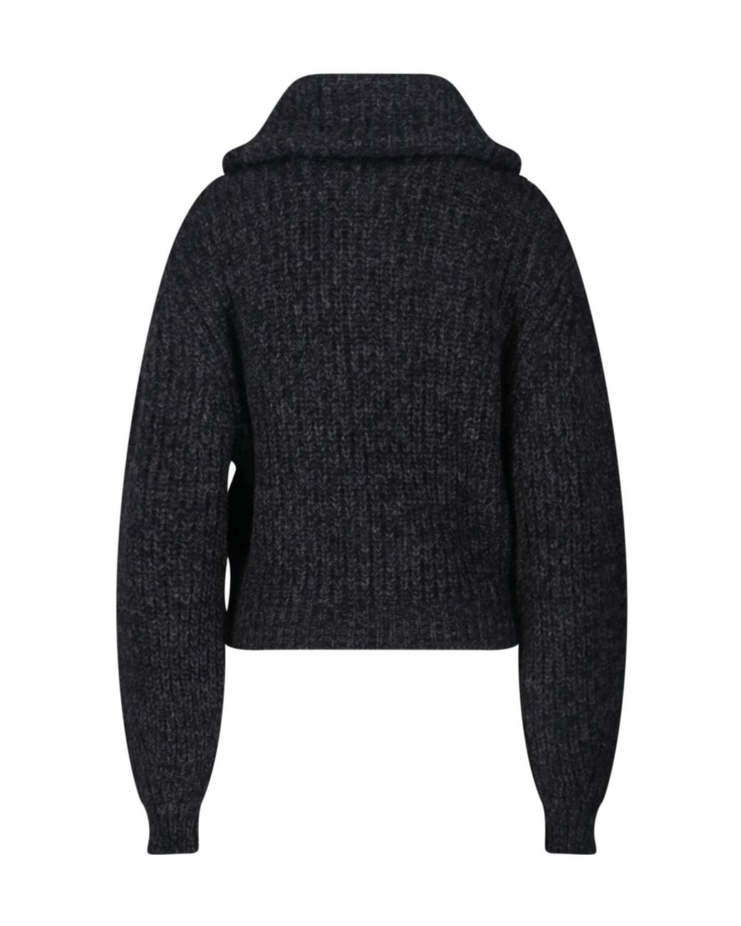 Lemaire Black Zip-Up Knitted Cardigan