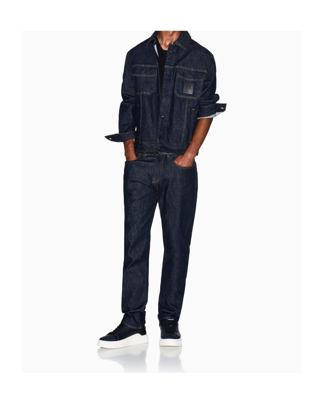 ARMANI EXCHANGE Blue Straight-Leg Jeans for men