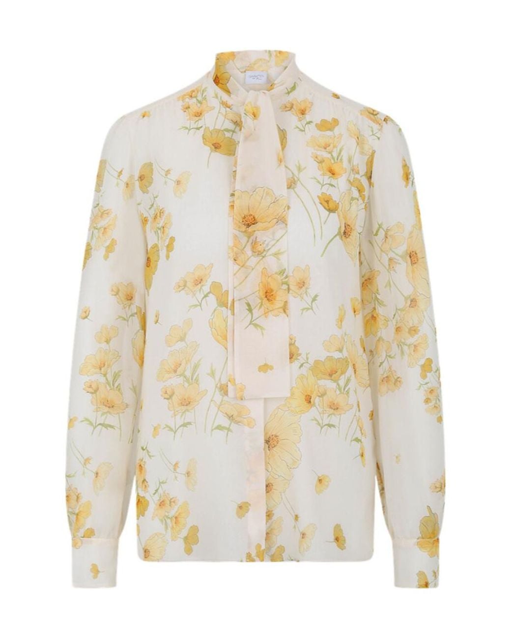 Giambattista Valli White Floral-Print Shirt