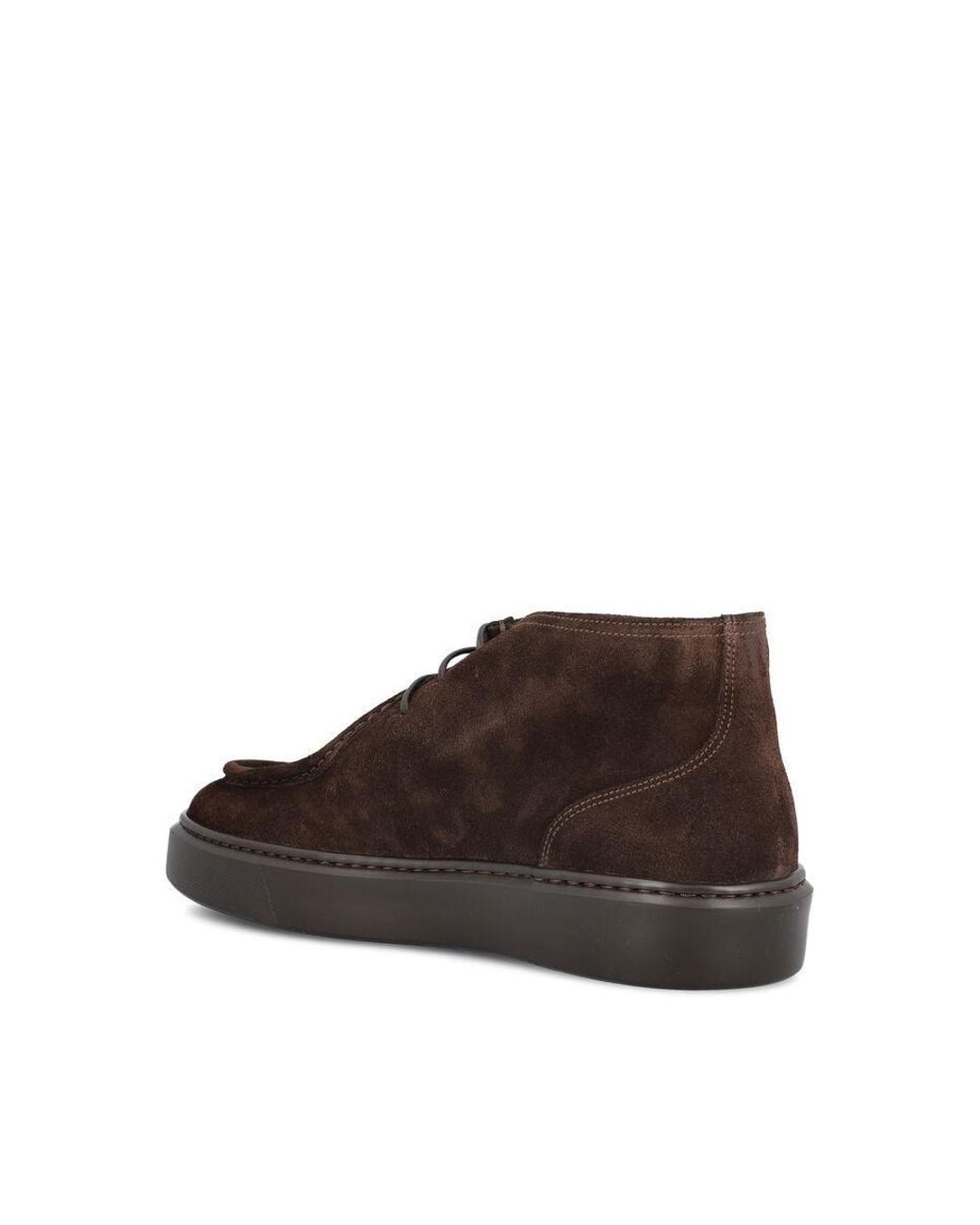 Doucal's Brown Chukka Round Toe Derby Shoes for men
