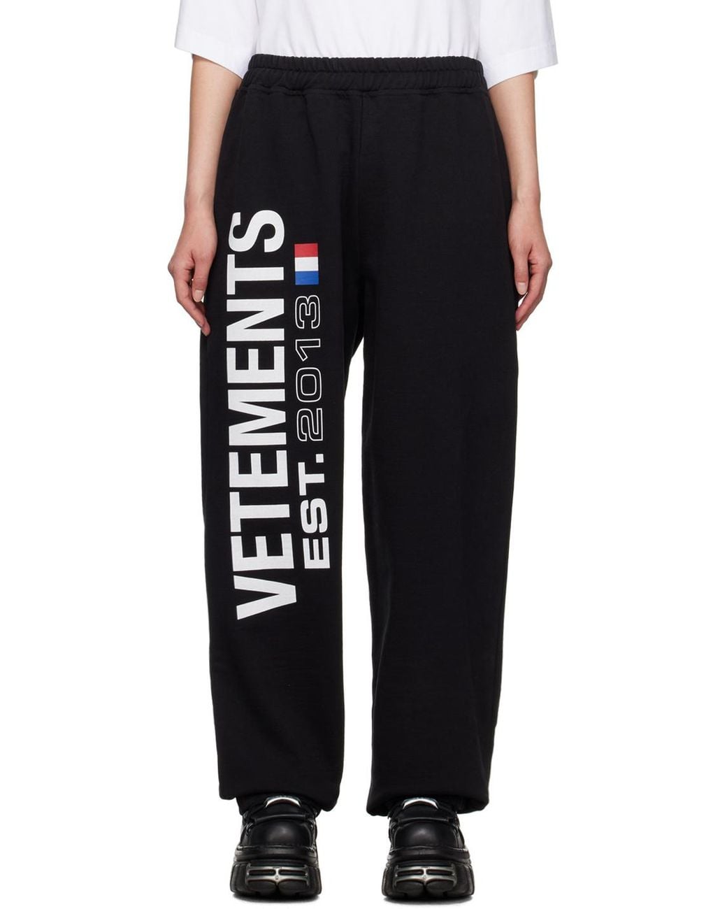 Vetements Black Flag-Logo Print Track Pants