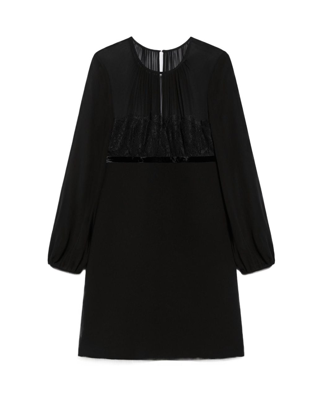 Max Mara Black Studio Crewneck Long-Sleeved Dress