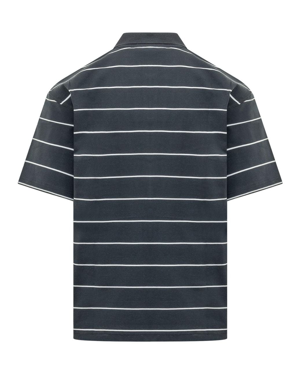 K-Way Blue Valar Slim Fit Striped Polo Shirt for men