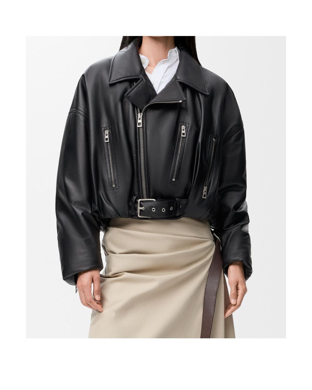 Loewe Black Lambskin Biker Jacket