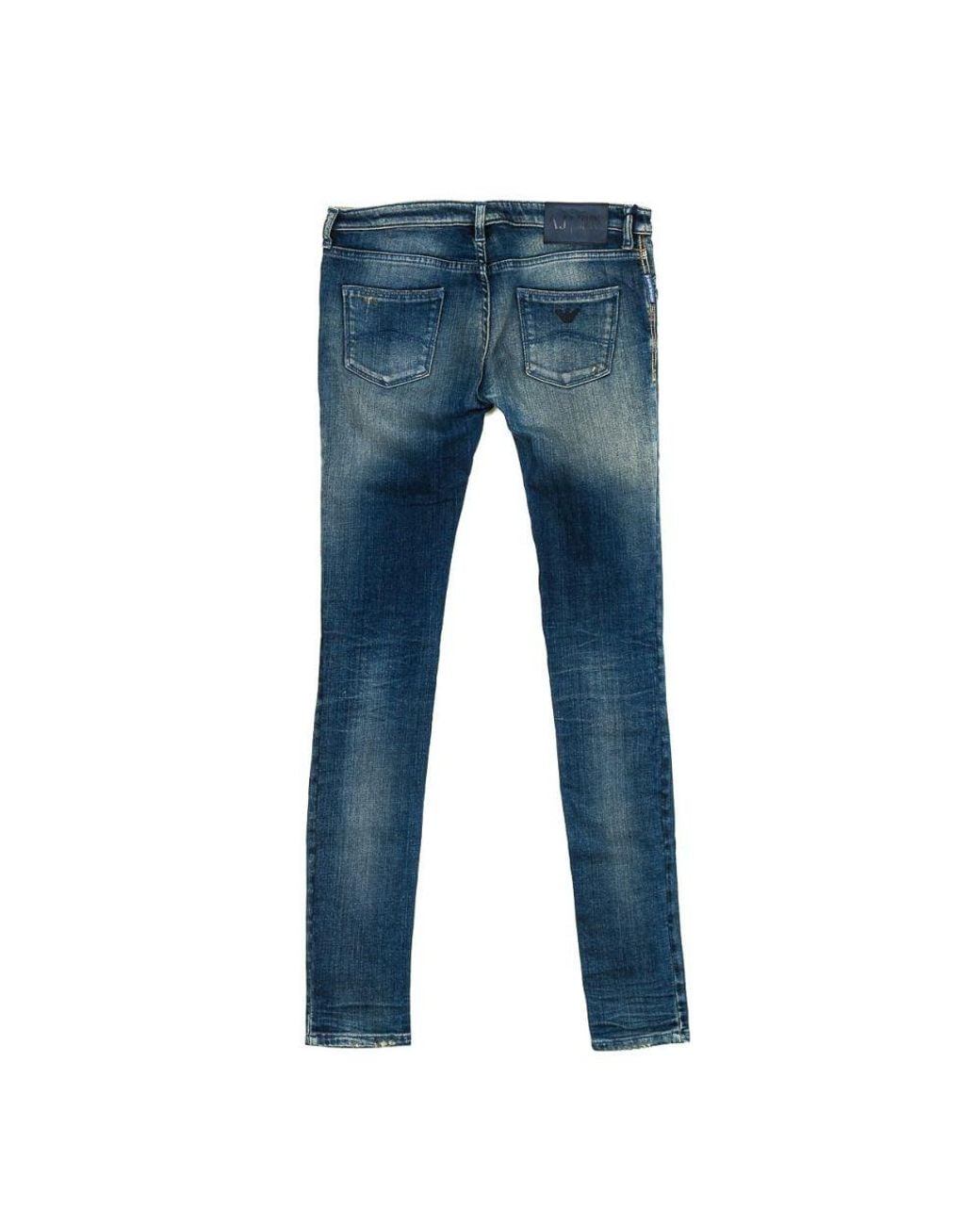 Armani Jeans Blue Logo Straight Jeans