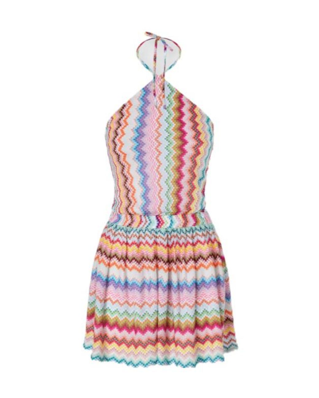 Missoni White Zigzag Pixel-Effect Pattern Jumpsuit