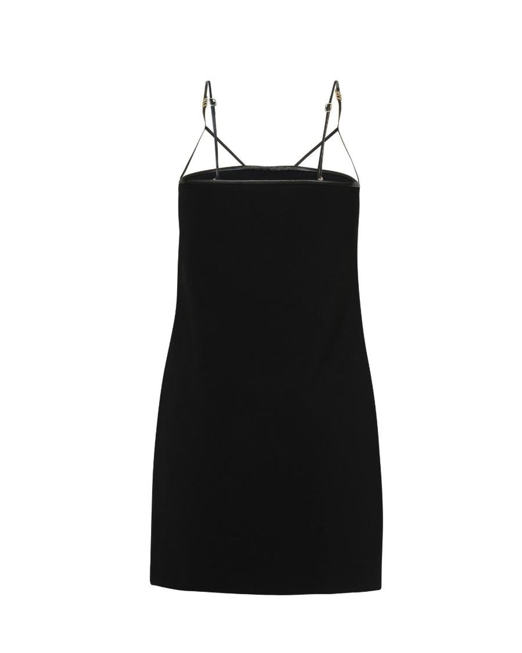 DSquared² Black Logo Plaque Cut-Out Strappy Mini Dress