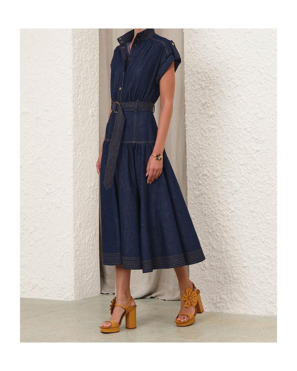 Zimmermann Blue Midi Denim Dress