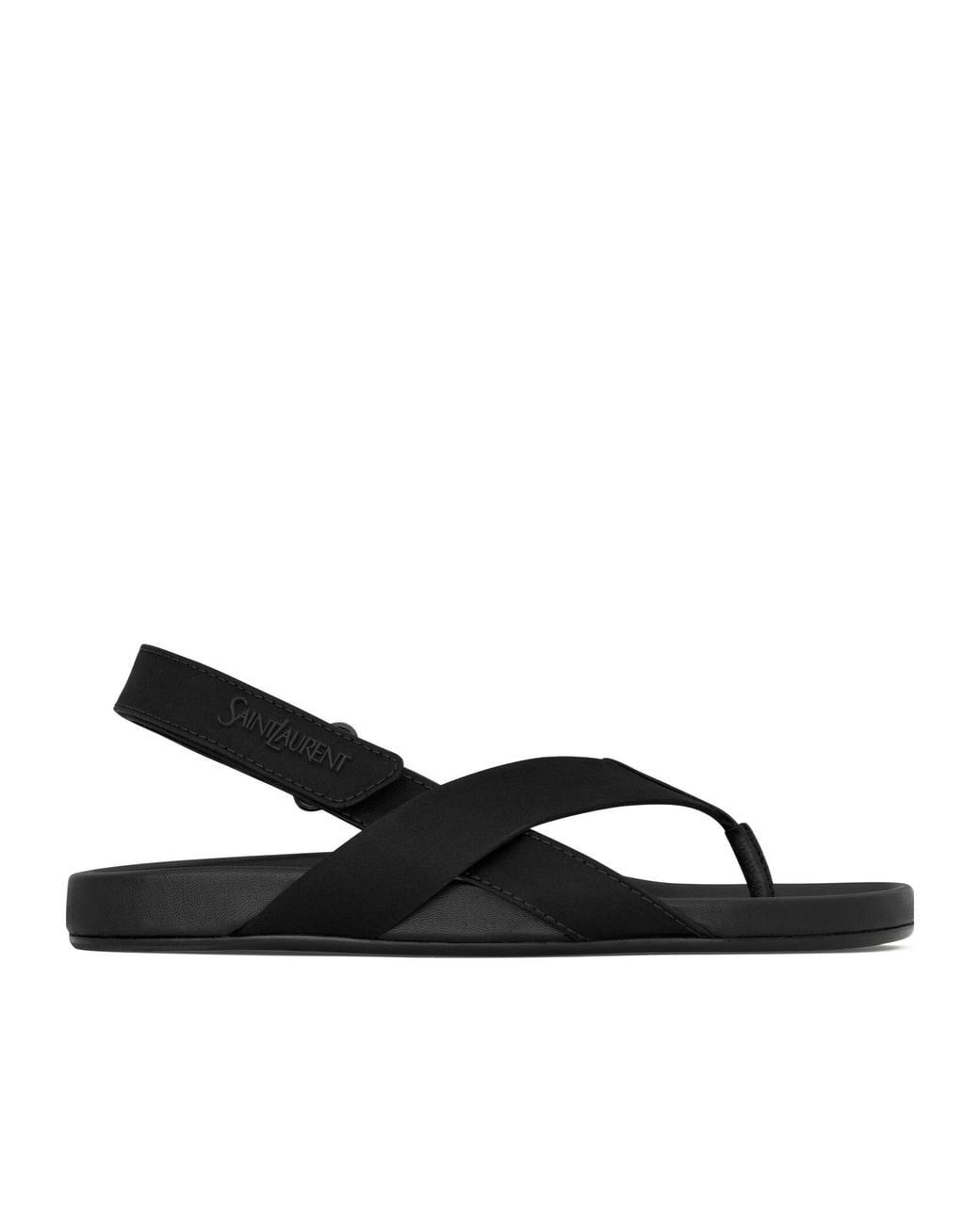 Saint Laurent Black Culver Sandals