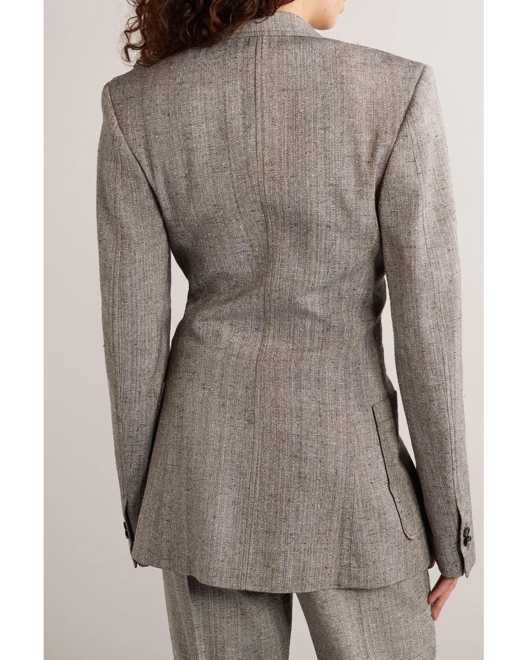 Bottega Veneta Gray Single Breasted Blazer