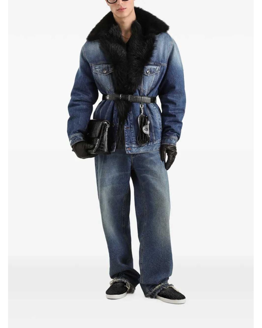 Dolce & Gabbana Blue Denim Trousers for men