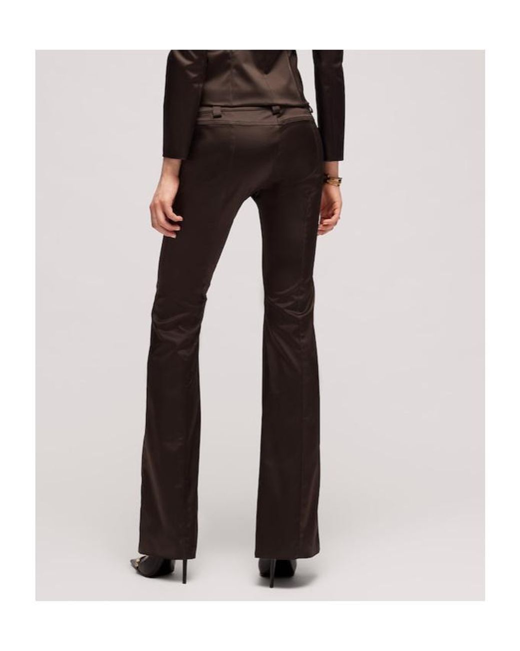 Gucci Gray Stretch Acetate Duchesse Pants