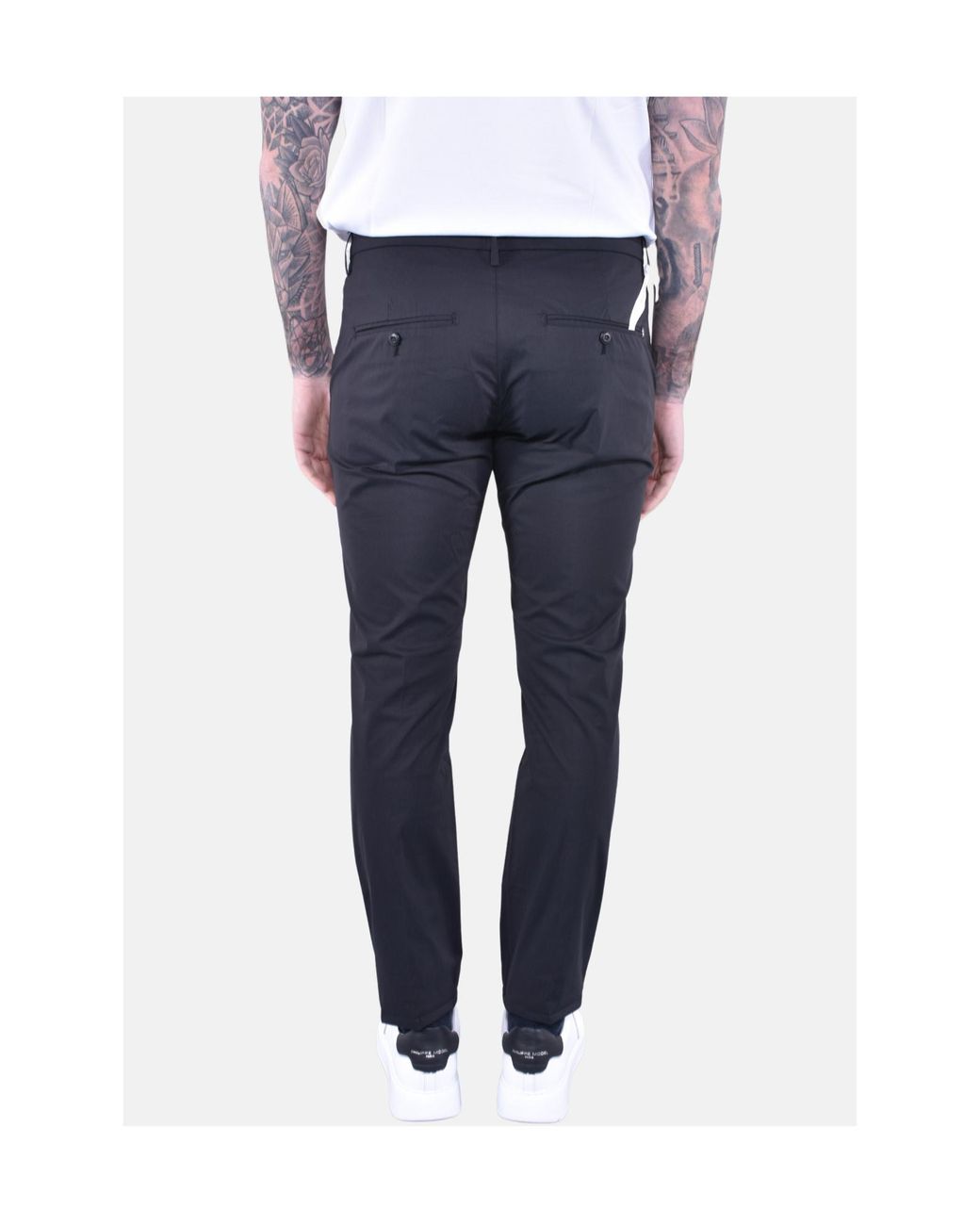 Dondup Blue Straight Leg Trousers for men