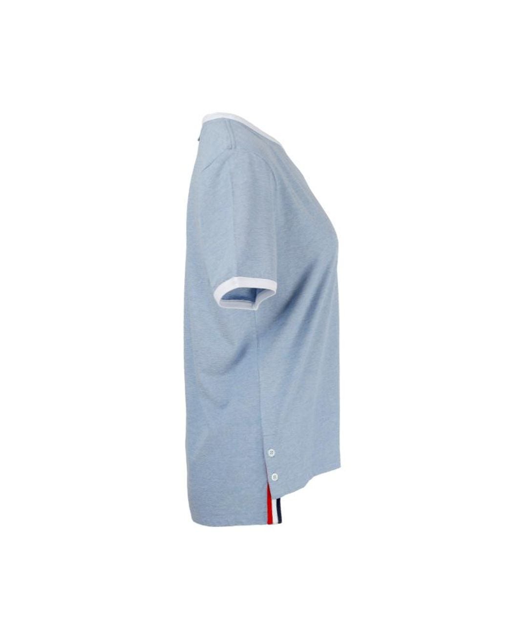 Thom Browne Blue Logo Patch Crewneck T-Shirt