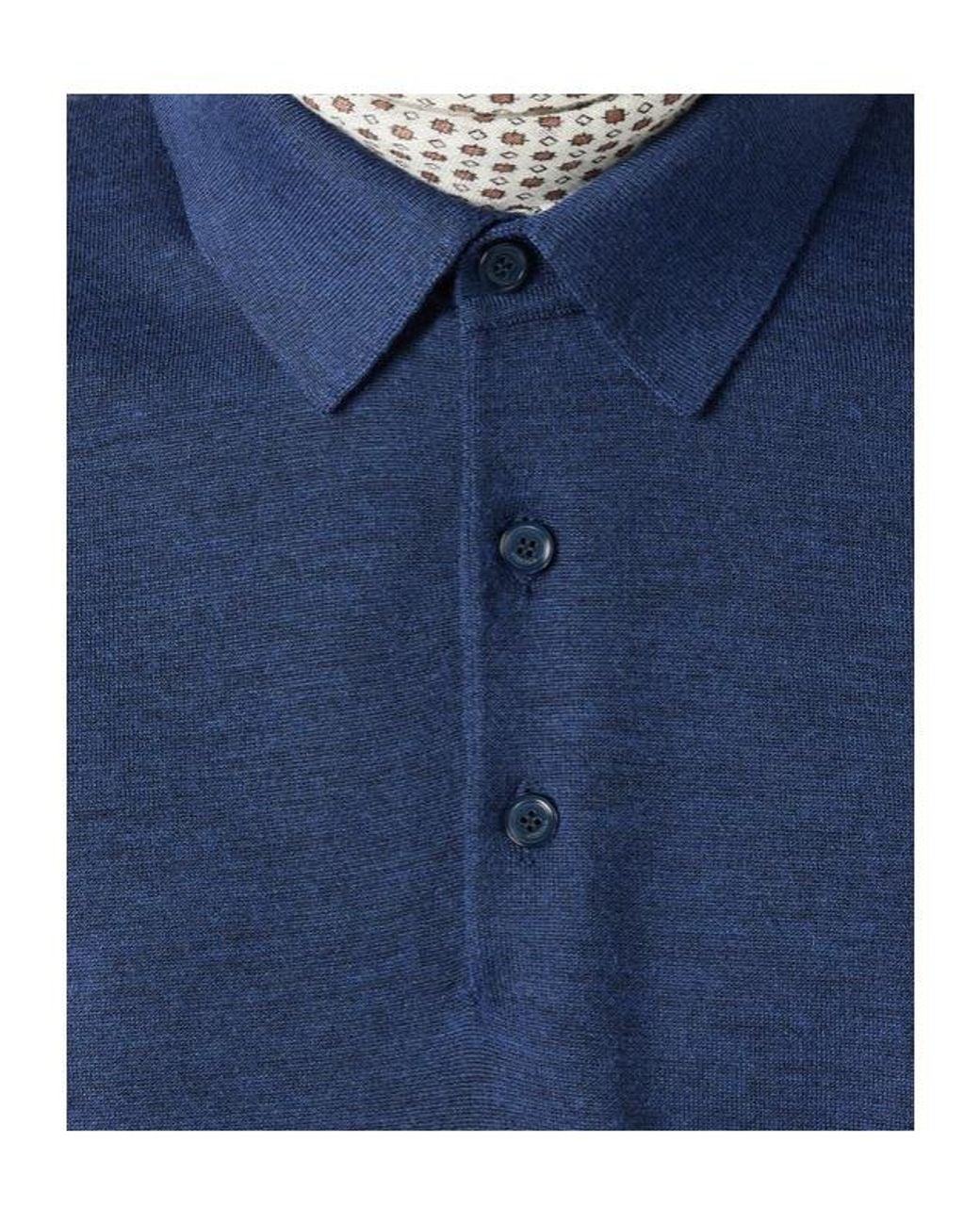 Loro Piana Blue Sottile Polo Shirt for men
